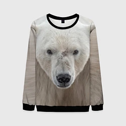 Свитшот мужской Белый медведь, цвет: 3D-черный