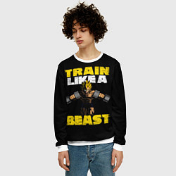 Свитшот мужской Train Like a Beast, цвет: 3D-белый — фото 2