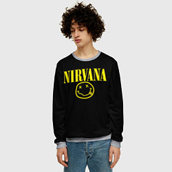 Свитшот мужской Nirvana Rock, цвет: 3D-меланж — фото 2