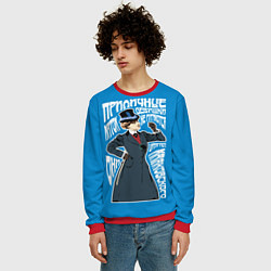 Свитшот мужской Девочки матом не ругаются, цвет: 3D-красный — фото 2