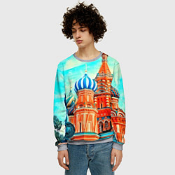 Свитшот мужской Blue Kremlin, цвет: 3D-меланж — фото 2