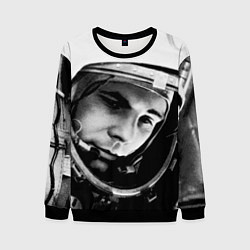 Свитшот мужской Гагарин космонавт, цвет: 3D-черный