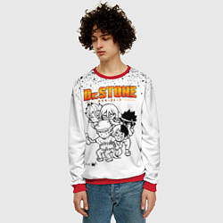Свитшот мужской Доктор Стоун персонажи, цвет: 3D-красный — фото 2