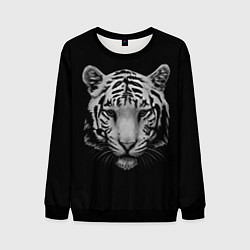 Свитшот мужской Серый тигр, цвет: 3D-черный