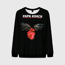 Свитшот мужской Paparoach: Angel heart, цвет: 3D-черный