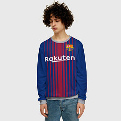 Свитшот мужской FCB Barcelona: Rakuten, цвет: 3D-меланж — фото 2