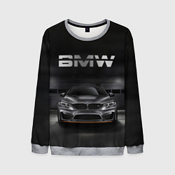 Свитшот мужской BMW серебро, цвет: 3D-меланж
