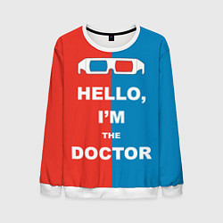 Свитшот мужской Im the Doctor, цвет: 3D-белый