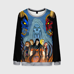 Свитшот мужской Dethklok: Heroes, цвет: 3D-меланж