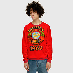 Свитшот мужской Сделано в 1969 СССР, цвет: 3D-красный — фото 2