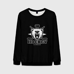 Свитшот мужской Bear hockey, цвет: 3D-черный