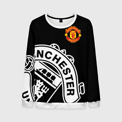 Свитшот мужской Man United: Black Collection, цвет: 3D-белый