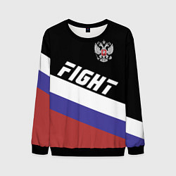 Свитшот мужской Fight Russia цвета 3D-черный — фото 1
