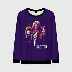 Свитшот мужской Led Zeppelin: Violet Art, цвет: 3D-черный