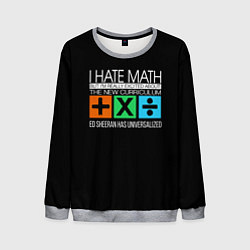 Свитшот мужской Ed Sheeran: I hate math, цвет: 3D-меланж