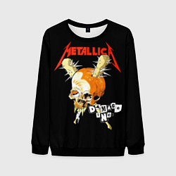 Свитшот мужской Metallica - orange skull, цвет: 3D-черный