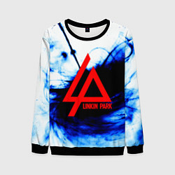 Свитшот мужской Linkin Park blue smoke, цвет: 3D-черный