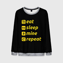 Мужской свитшот Eat Sleep Mine Repeat