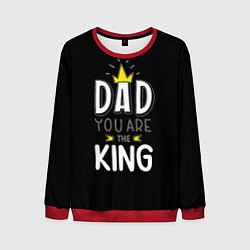 Свитшот мужской Dad you are the King, цвет: 3D-красный