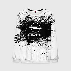 Свитшот мужской Opel: Black Spray, цвет: 3D-белый