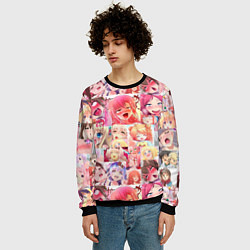 Свитшот мужской Ahegao, цвет: 3D-черный — фото 2