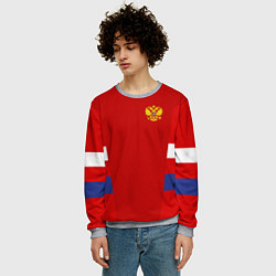 Свитшот мужской Russia: Sport Tricolor, цвет: 3D-меланж — фото 2