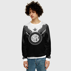 Свитшот мужской FC Inter: Black Style, цвет: 3D-белый — фото 2