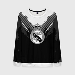 Свитшот мужской FC Real Madrid: Black Style, цвет: 3D-белый