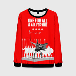 Свитшот мужской One for all & all for one, цвет: 3D-черный