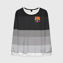 Свитшот мужской ФК Барселона: Серый стиль, цвет: 3D-белый