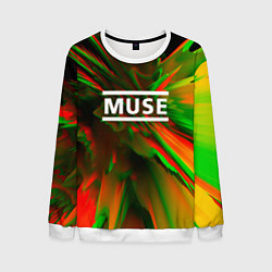 Свитшот мужской Muse: Colour Abstract, цвет: 3D-белый