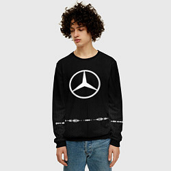 Свитшот мужской Mercedes: Black Abstract, цвет: 3D-черный — фото 2