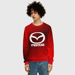 Свитшот мужской Mazda: Red Carbon, цвет: 3D-красный — фото 2