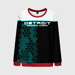 Свитшот мужской Detroit: Cyber Hexagons, цвет: 3D-красный