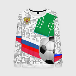 Свитшот мужской Русский футбол, цвет: 3D-белый