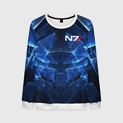 Свитшот мужской Mass Effect: Blue Armor N7, цвет: 3D-белый