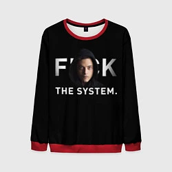 Мужской свитшот F*ck The System: Mr Robot