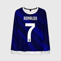 Свитшот мужской Ronaldo 7: Blue Sport, цвет: 3D-белый