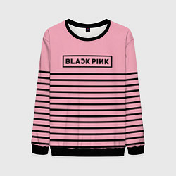 Свитшот мужской Black Pink: Black Stripes, цвет: 3D-черный