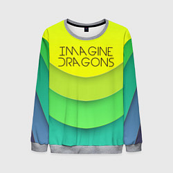 Свитшот мужской Imagine Dragons: Lime Colour, цвет: 3D-меланж