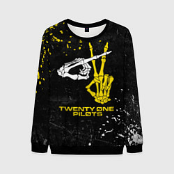 Свитшот мужской TOP: Skeleton Clique, цвет: 3D-черный