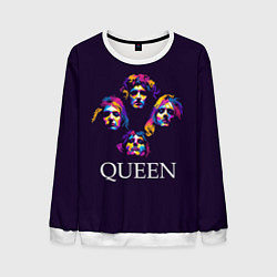 Свитшот мужской Queen: Fan Art, цвет: 3D-белый