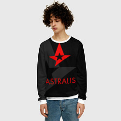 Свитшот мужской Astralis: Black Style, цвет: 3D-белый — фото 2