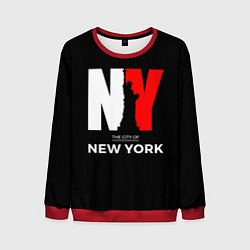 Свитшот мужской New York City, цвет: 3D-красный