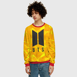 Свитшот мужской BTS: Yellow Style, цвет: 3D-красный — фото 2