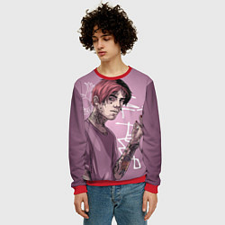 Свитшот мужской Lil Peep, цвет: 3D-красный — фото 2