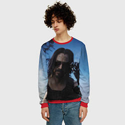 Свитшот мужской Киану Ривз, цвет: 3D-красный — фото 2