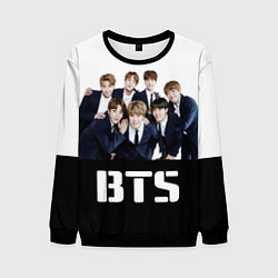 Свитшот мужской BTS постер, цвет: 3D-черный