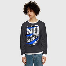 Свитшот мужской Без сожаления объемная надпись, цвет: 3D-белый — фото 2