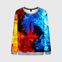 Свитшот мужской L letter fire, цвет: 3D-меланж